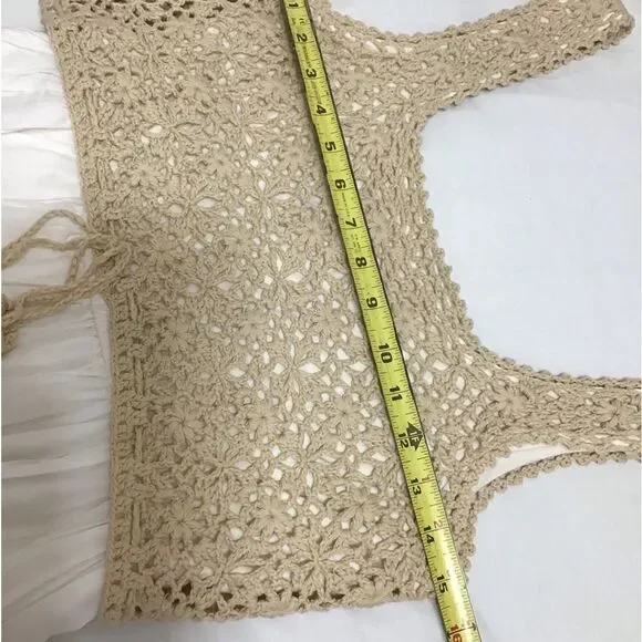 Anthropologie White Beckett Crochet Eyelet Dress Size Small - Picture 9 of 11